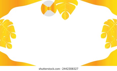 Abstract simply background with natural line arts - summer theme -
