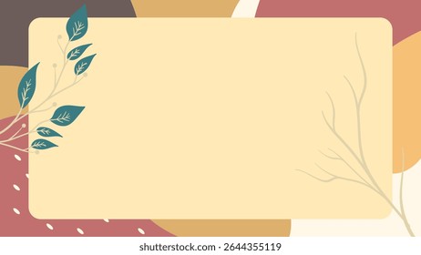 Abstract simply background with natural line arts