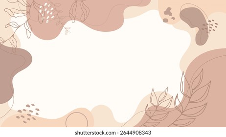 Abstract simply background with natural line arts