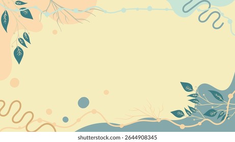 Abstract simply background with natural line arts