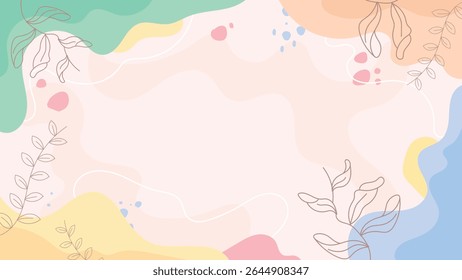 Abstract simply background with natural line arts