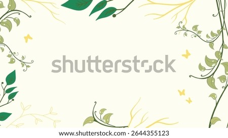 Abstract simply background with natural line arts