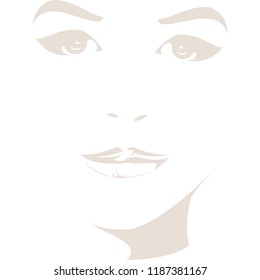 Abstract Simply Woman Face Background
