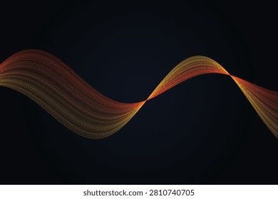 Abstract sine wave gradient with warm orange-yellow to deep red tones sinewave