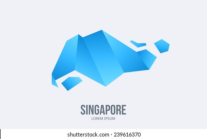 Abstract Singapore logo. Vector logotype design.