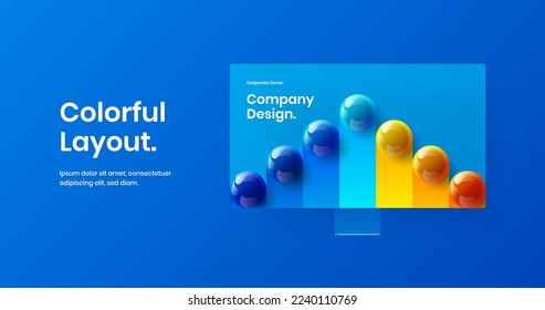 Abstract site design vector illustration. Original display mockup landing page layout.