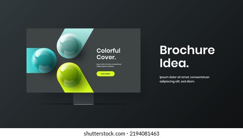 Abstract site screen vector design layout. Bright display mockup web project concept.