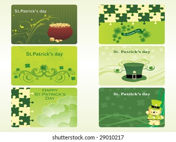 abstract six different design patrick's illustration theme