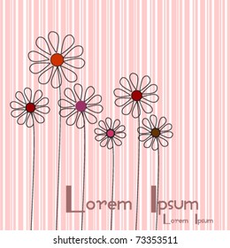 abstract six flowers