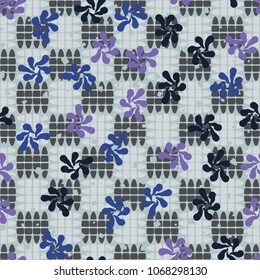 Abstract six-color pattern. Fashionable texture. Seamlessly editable background.
