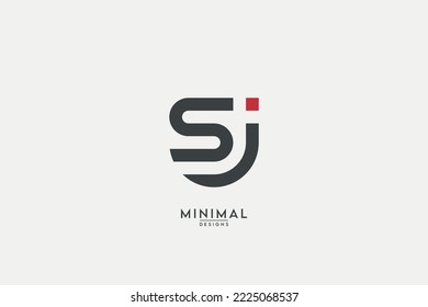 Abstract SJ, JS, S, J Letters Logo Monogram icon.