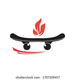 Abstract skateboard logo vector template