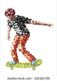 Abstract skateboarder.Vector