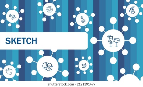 Abstract sketch background. Medical word with icons. Medical concept. Vector illustration. Health care