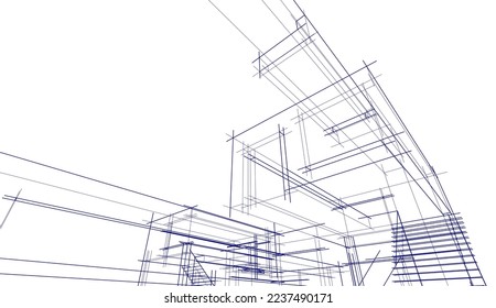 abstract sketch of a building