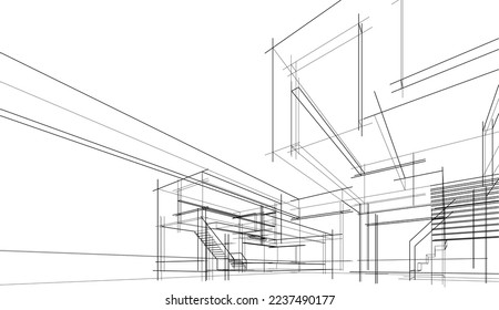 abstract sketch of a building