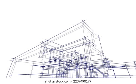 abstract sketch of a building