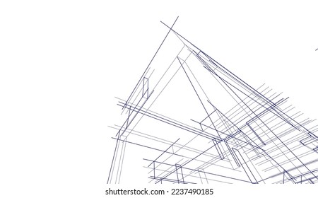 abstract sketch of a building