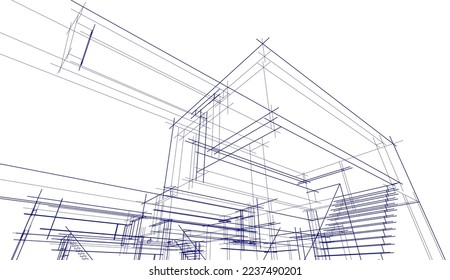 abstract sketch of a building
