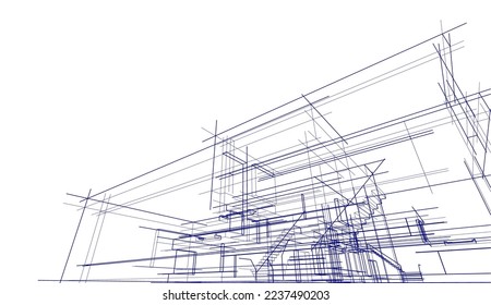 abstract sketch of a building