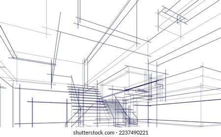 abstract sketch of a building