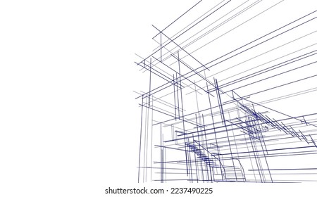 abstract sketch of a building