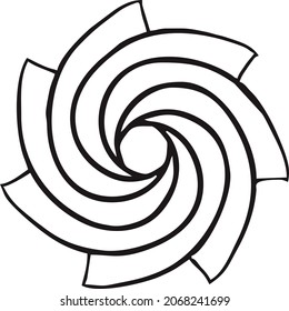Abstract sketch of a doodle element in a vector