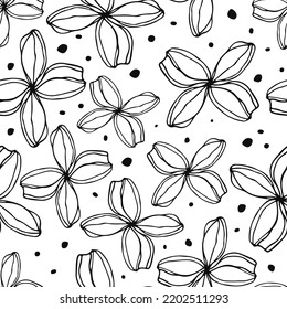 
Abstract sketch flowers seamess pattern. Background for wallpapers, textiles, papers, gift boxes, fabrics, web pages.