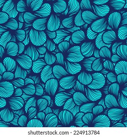 abstract sketch foliage petals seamless pattern. hair pattern. wave hand-drawn vector pattern. surface texture. vector background