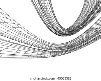 abstract sketch in monochrome colors