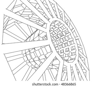 abstract sketch in monochrome colors