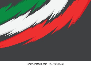 Abstract sketch pattern with Italian flag color theme