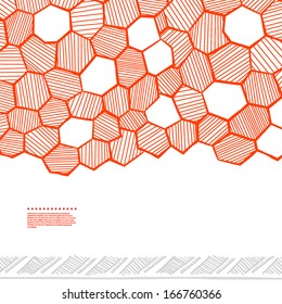 Abstract sketched honeycomb
