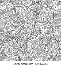 Abstract sketchy decorative doodles hand drawn ethnic pattern. Contour detailed, with lots of lines background. 