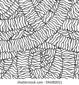 Abstract sketchy decorative doodles hand drawn ethnic pattern. Coloring book illustration