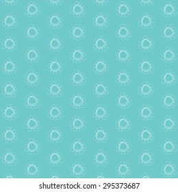 Abstract Sketchy Doodle Flowers Pattern