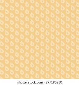 Abstract Sketchy Doodle Rain Pattern, Orange Background