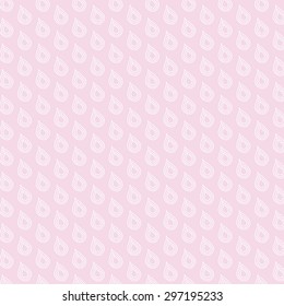 Abstract Sketchy Doodle Rain Pattern, Pink Background