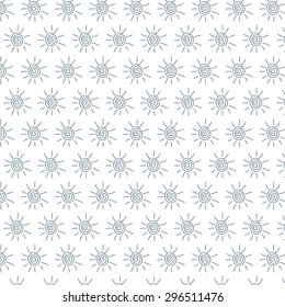 Abstract Sketchy Doodle Sun Pattern