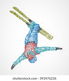 Abstract skier freestyle