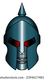 Abstract skull in an ancient helmet