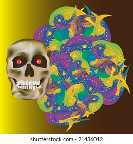 Abstract Skull Background