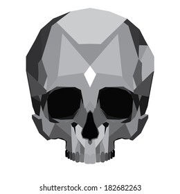 abstract skull in black and white colors
