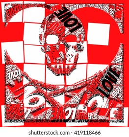abstract skull and cross bones illustration vector print pattern. for t shirt print and gift card tag design, poster
