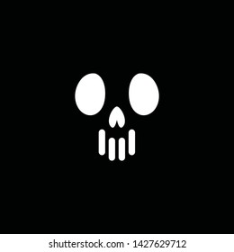 Abstract skull face symbol icon illustration - Vector