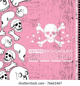 abstract skull grunge background design