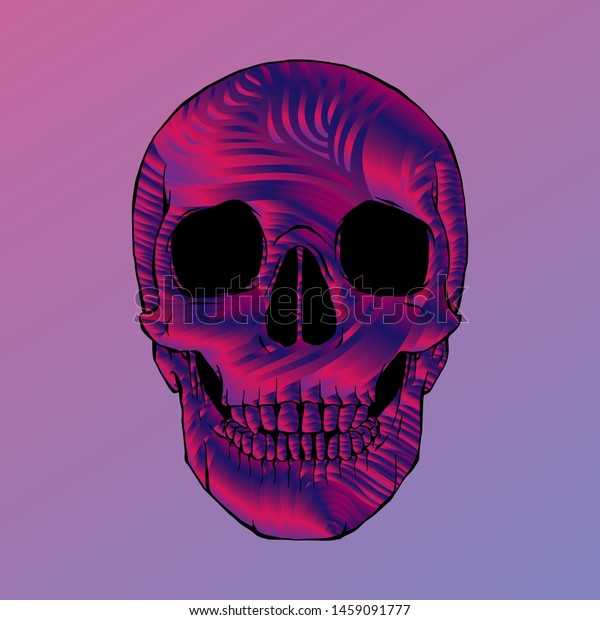 Abstract Skull Illustration Isolated Vector Stock Vector (Royalty Free ...