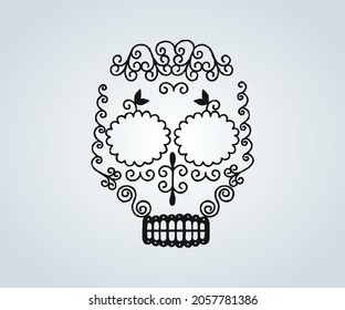 Abstract skull mask for halloween and horror time