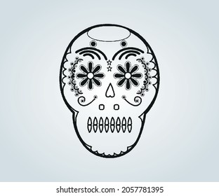 Abstract skull mask for halloween and horror time