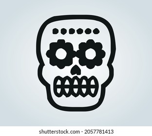 Abstract skull mask for halloween and horror time